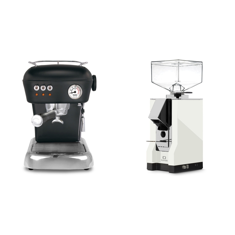 Ascaso Dream, Dark Black + Eureka Mignon Silenzio, CR white Ascaso Dream, Dark Black + Eureka Mignon Silenzio, CR white