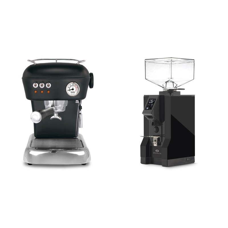 Ascaso Dream, Dark Black + Eureka Mignon Specialita, BL black Ascaso Dream, Dark Black + Eureka Mignon Specialita, BL black