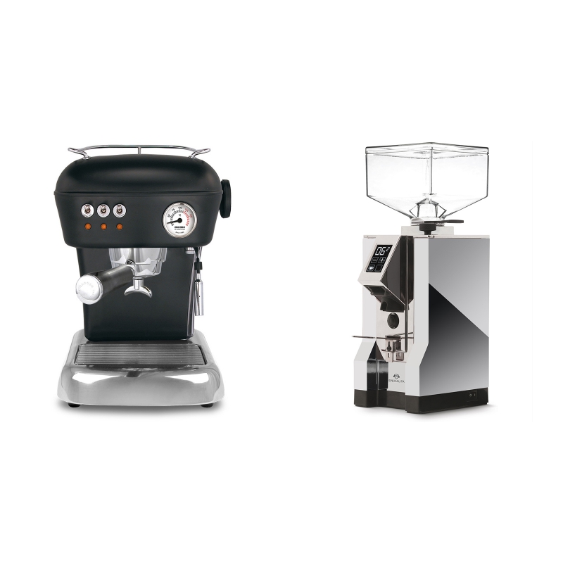 Ascaso Dream, Dark Black + Eureka Mignon Specialita, CR chrome Ascaso Dream, Dark Black + Eureka Mignon Specialita, CR chrome