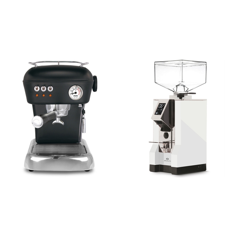 Ascaso Dream ZERO, Dark Black + Eureka Mignon Specialita, CR white Ascaso Dream ZERO, Dark Black + Eureka Mignon Specialita, CR white