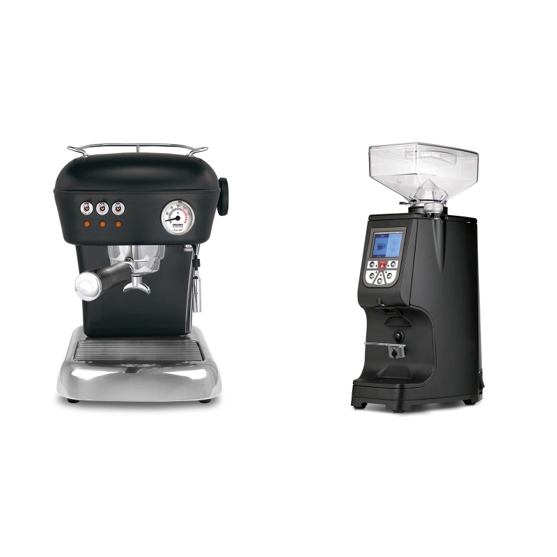 Ascaso Dream, Dark Black + Eureka Atom 60, black Ascaso Dream, Dark Black + Eureka Atom 60, black