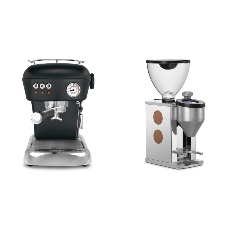 Ascaso Dream, Dark Black + Rocket Espresso FAUSTINO, copper Ascaso Dream, Dark Black + Rocket Espresso FAUSTINO, copper