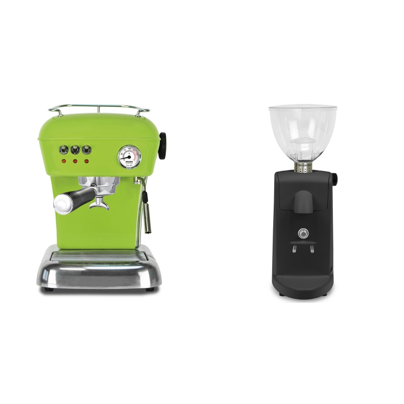 Ascaso Dream, Fresh Pistachio + Ascaso i-mini i1, černá Ascaso Dream, Fresh Pistachio + Ascaso i-mini i1, černá
