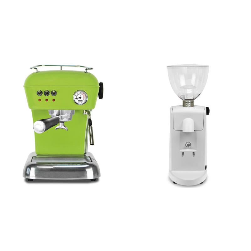 Ascaso Dream ZERO, Fresh Pistachio + Ascaso i-mini i1, bílá Ascaso Dream ZERO, Fresh Pistachio + Ascaso i-mini i1, bílá