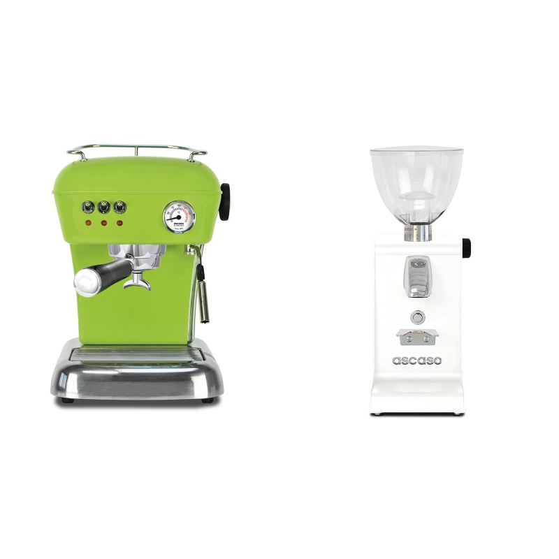 Ascaso Dream, Fresh Pistachio + Ascaso i-steel, bílá Ascaso Dream, Fresh Pistachio + Ascaso i-steel, bílá
