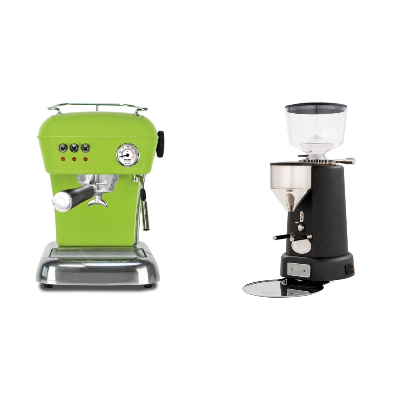 Ascaso Dream, Fresh Pistachio + ECM V-Titan 64, anthracite Ascaso Dream, Fresh Pistachio + ECM V-Titan 64, anthracite