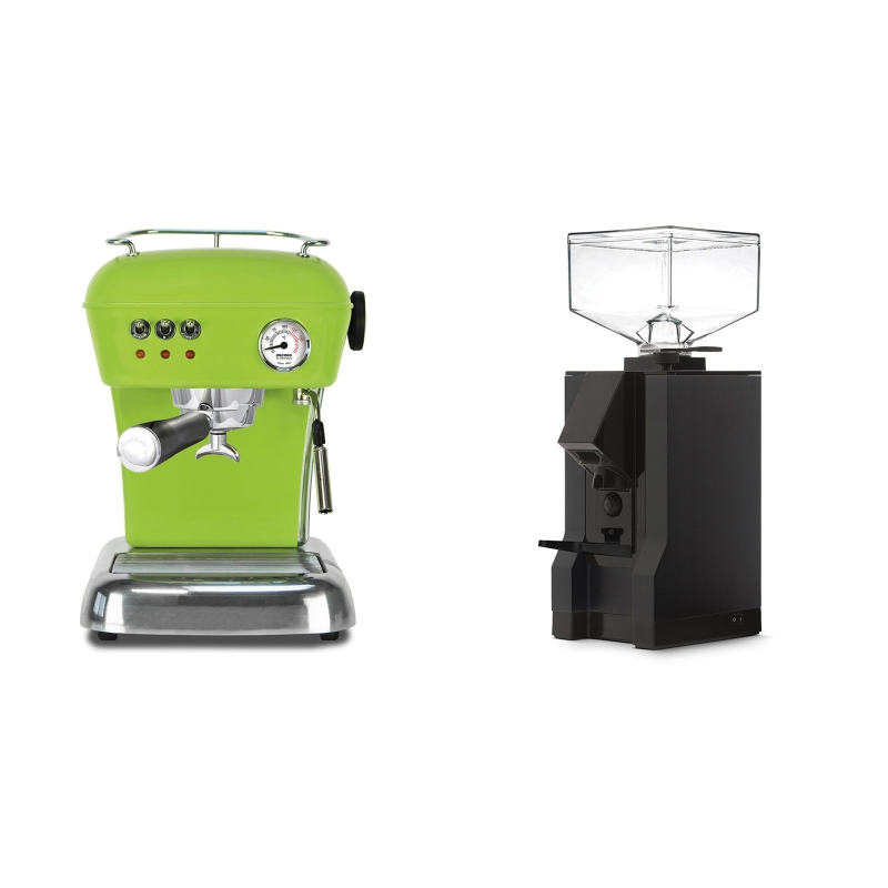 Ascaso Dream, Fresh Pistachio + Eureka Mignon Manuale, BL black Ascaso Dream, Fresh Pistachio + Eureka Mignon Manuale, BL black