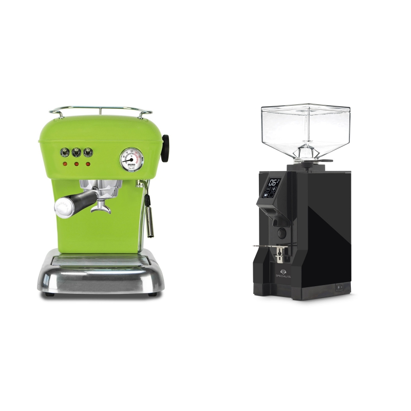 Ascaso Dream ZERO, Fresh Pistachio + Eureka Mignon Specialita, BL black Ascaso Dream ZERO, Fresh Pistachio + Eureka Mignon Specialita, BL black