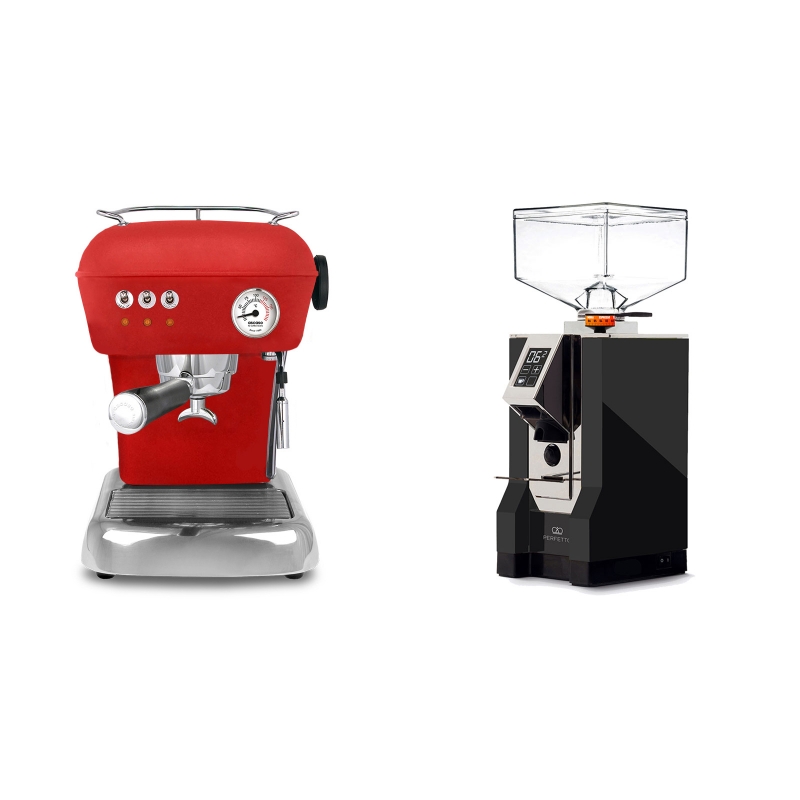 Ascaso Dream ZERO, Love Red + Eureka Mignon Perfetto, CR black Ascaso Dream ZERO, Love Red + Eureka Mignon Perfetto, CR black