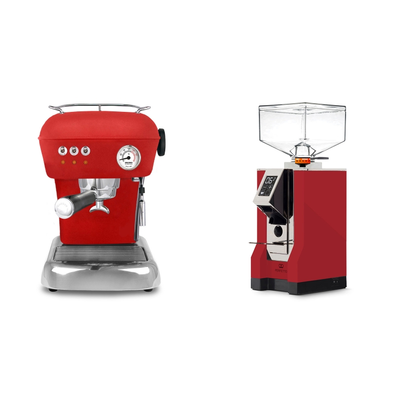 Ascaso Dream, Love Red + Eureka Mignon Perfetto, CR ferrari red Ascaso Dream, Love Red + Eureka Mignon Perfetto, CR ferrari red