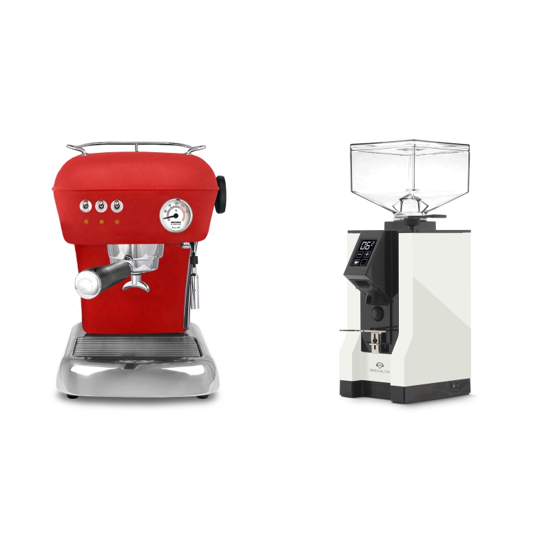 Ascaso Dream, Love Red + Eureka Mignon Specialita, BL white Ascaso Dream, Love Red + Eureka Mignon Specialita, BL white