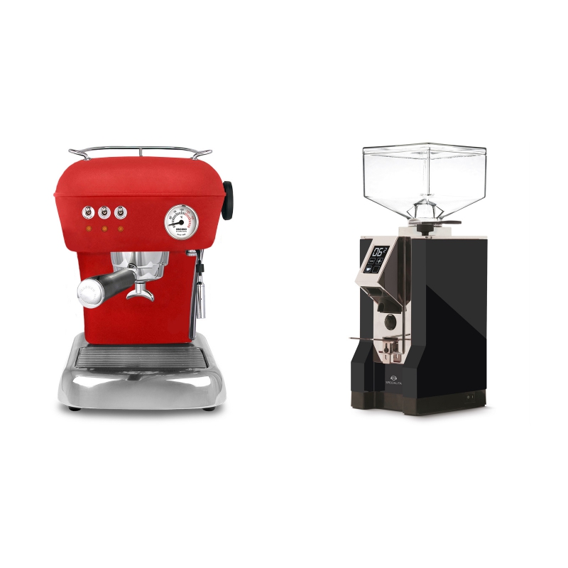Ascaso Dream, Love Red + Eureka Mignon Specialita, CR black Ascaso Dream, Love Red + Eureka Mignon Specialita, CR black