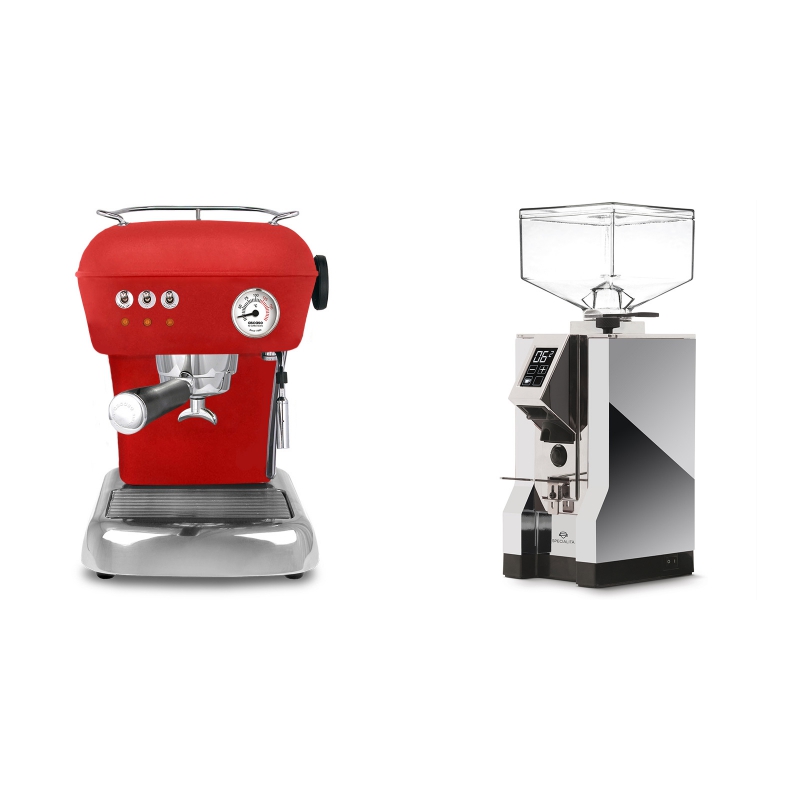 Ascaso Dream, Love Red + Eureka Mignon Specialita, CR chrome Ascaso Dream, Love Red + Eureka Mignon Specialita, CR chrome