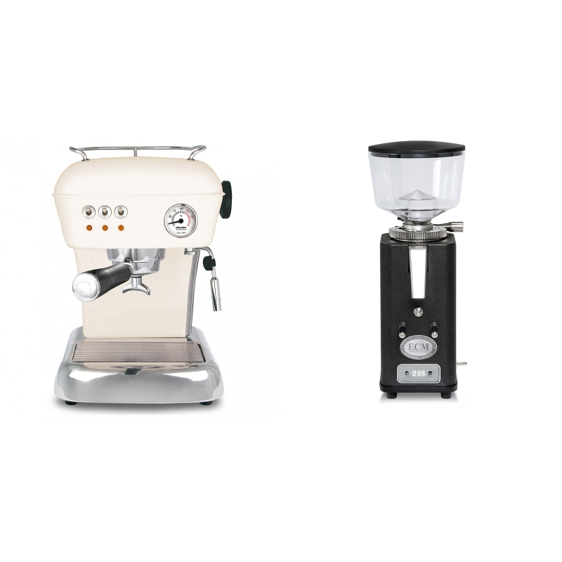 Ascaso Dream, Sweet Cream + ECM S-Automatik 64, anthracite Ascaso Dream, Sweet Cream + ECM S-Automatik 64, anthracite