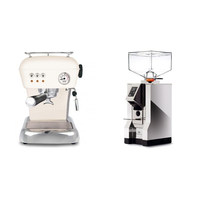 Ascaso Dream, Sweet Cream + Eureka Mignon Perfetto, CR chrome Ascaso Dream, Sweet Cream + Eureka Mignon Perfetto, CR chrome