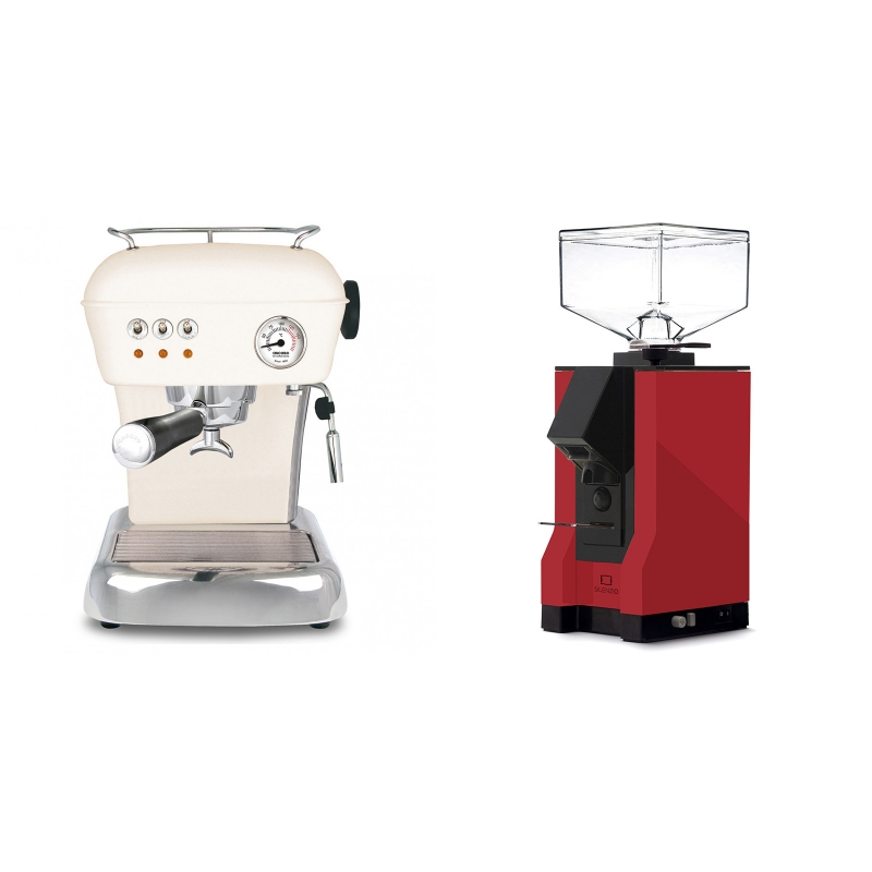Ascaso Dream, Sweet Cream + Eureka Mignon Silenzio, BL ferrari red Ascaso Dream, Sweet Cream + Eureka Mignon Silenzio, BL ferrari red