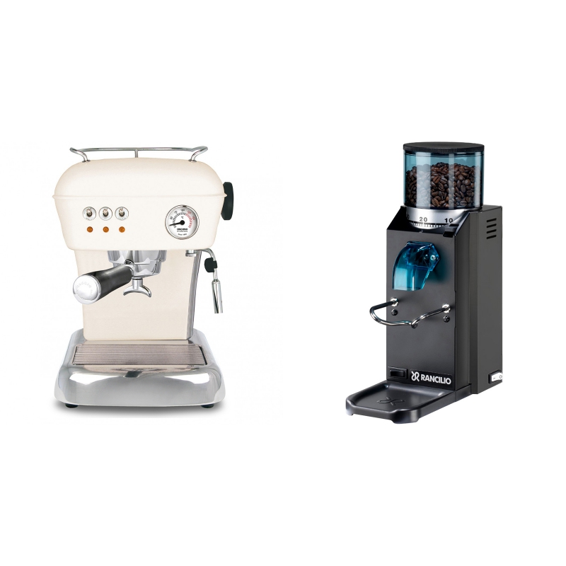 Ascaso Dream ZERO, Sweet Cream + Rancilio Rocky Doserless, černá Ascaso Dream ZERO, Sweet Cream + Rancilio Rocky Doserless, černá
