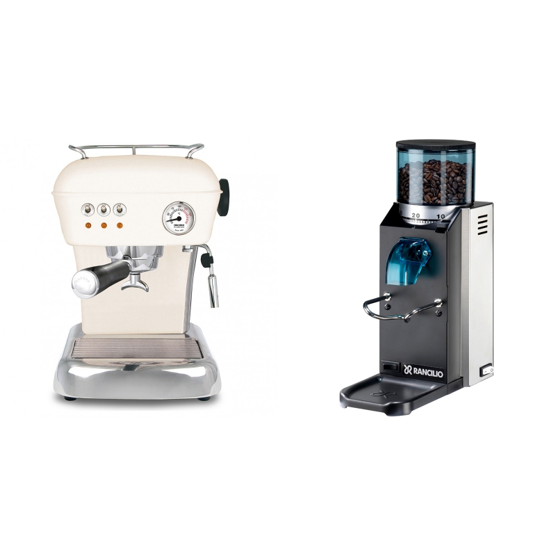 Ascaso Dream, Sweet Cream + Rancilio Rocky Doserless Ascaso Dream, Sweet Cream + Rancilio Rocky Doserless