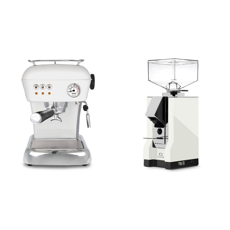 Ascaso Dream, Cloud White + Eureka Mignon Silenzio, CR white Ascaso Dream, Cloud White + Eureka Mignon Silenzio, CR white