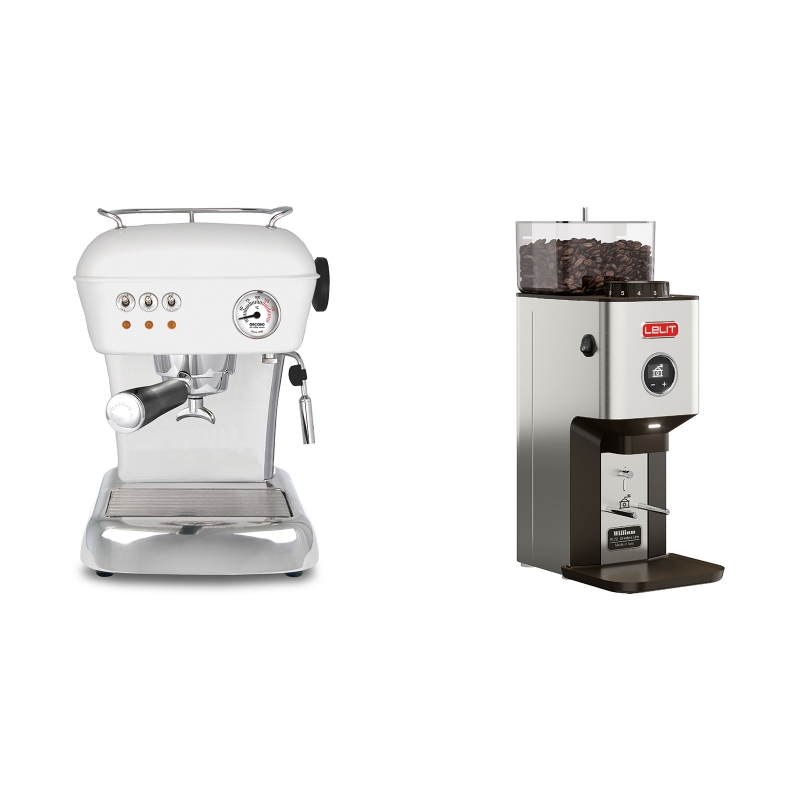 Ascaso Dream ZERO, Cloud White + Lelit William PL72 Ascaso Dream ZERO, Cloud White + Lelit William PL72