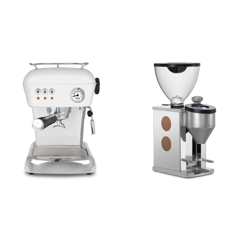 Ascaso Dream, Cloud White + Rocket Espresso FAUSTINO, copper Ascaso Dream, Cloud White + Rocket Espresso FAUSTINO, copper