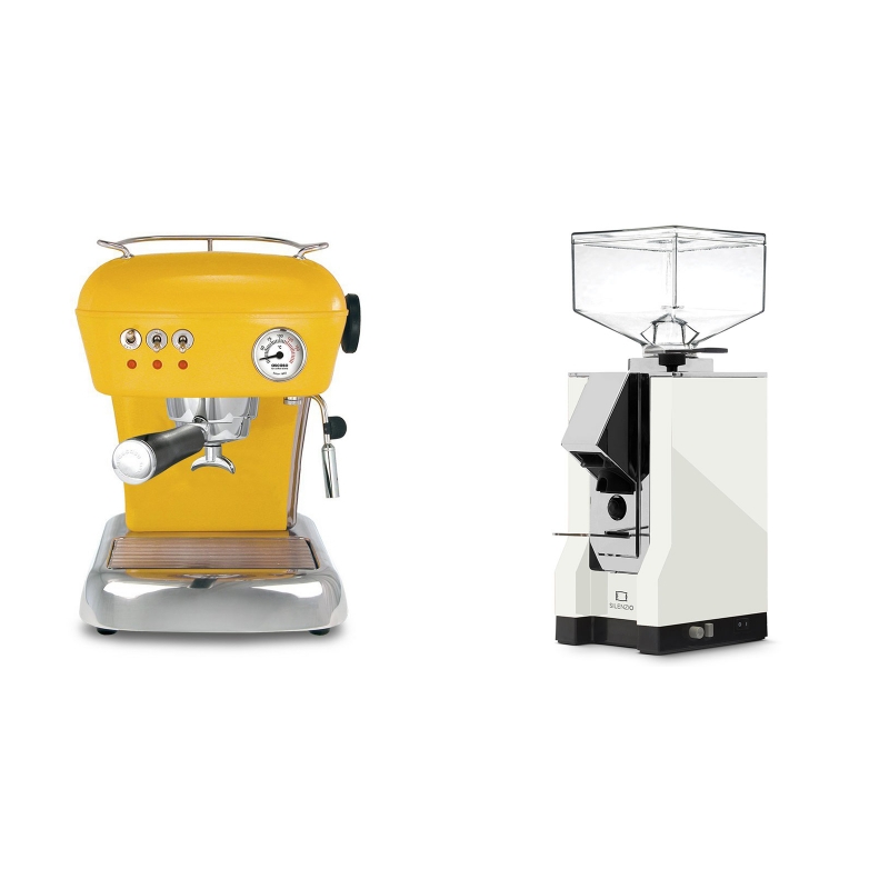 Ascaso Dream, Sun Yellow + Eureka Mignon Silenzio, CR white Ascaso Dream, Sun Yellow + Eureka Mignon Silenzio, CR white