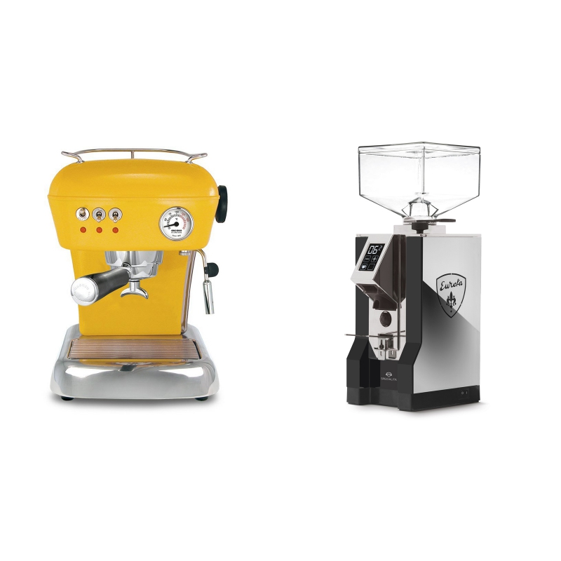 Ascaso Dream, Sun Yellow + Eureka Mignon Specialita, NX black Ascaso Dream, Sun Yellow + Eureka Mignon Specialita, NX black
