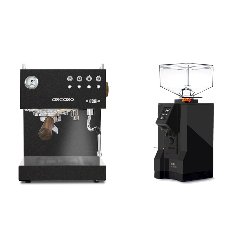 Ascaso Steel DUO PID, Black&Wood + Eureka Mignon Perfetto, BL black Ascaso Steel DUO PID, Black&Wood + Eureka Mignon Perfetto, BL black