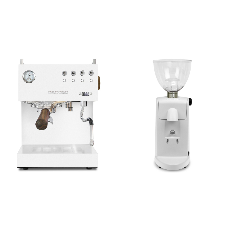 Ascaso Steel DUO PID, White&Wood + Ascaso i-mini i1, bílá Ascaso Steel DUO PID, White&Wood + Ascaso i-mini i1, bílá
