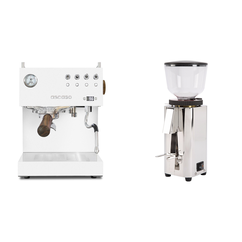 Ascaso Steel DUO PID, White&Wood + ECM C-Manuale 54 Ascaso Steel DUO PID, White&Wood + ECM C-Manuale 54
