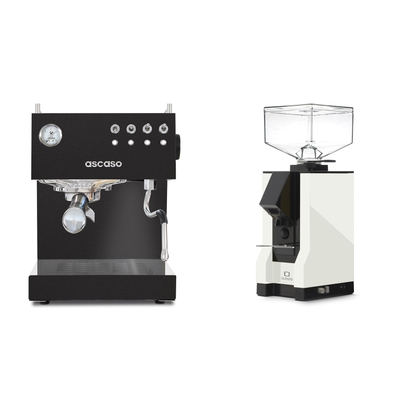 Ascaso Steel UNO, Black + Eureka Mignon Silenzio, BL white Ascaso Steel UNO, Black + Eureka Mignon Silenzio, BL white