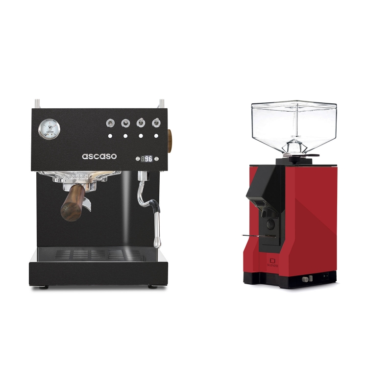 Ascaso Steel UNO PID, Black&Wood + Eureka Mignon Silenzio, BL ferrari red Ascaso Steel UNO PID, Black&Wood + Eureka Mignon Silenzio, BL ferrari red