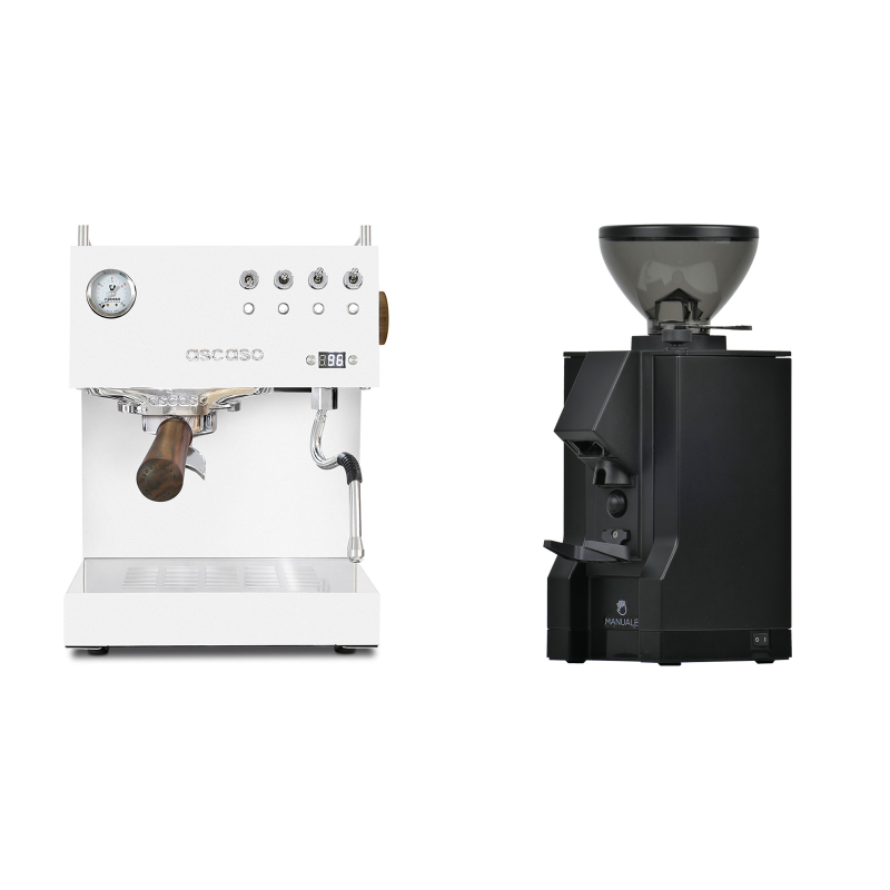 Ascaso Steel UNO PID, White&Wood + Eureka Mignon Manuale, BL black Ascaso Steel UNO PID, White&Wood + Eureka Mignon Manuale, BL black