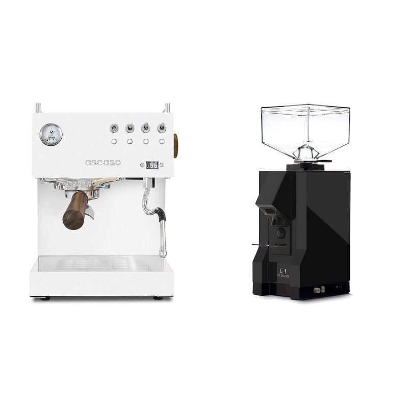 Ascaso Steel UNO PID, White&Wood + Eureka Mignon Silenzio, BL black Ascaso Steel UNO PID, White&Wood + Eureka Mignon Silenzio, BL black