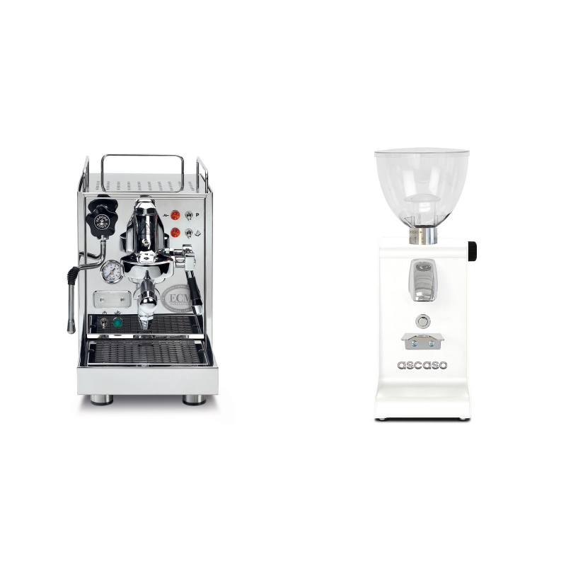 ECM Classika PID + Ascaso i-steel, bílá ECM Classika PID + Ascaso i-steel, bílá