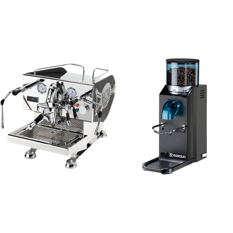ECM Controvento + Rancilio Rocky Doserless, černá ECM Controvento + Rancilio Rocky Doserless, černá