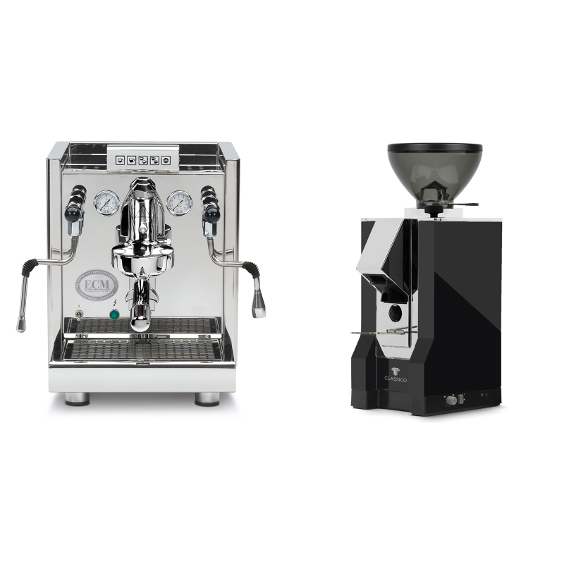 ECM Elektronika II Profi + Eureka Mignon Classico, CR black ECM Elektronika II Profi + Eureka Mignon Classico, CR black