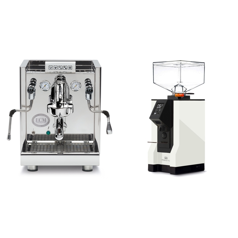 ECM Elektronika II Profi + Eureka Mignon Perfetto, BL white ECM Elektronika II Profi + Eureka Mignon Perfetto, BL white