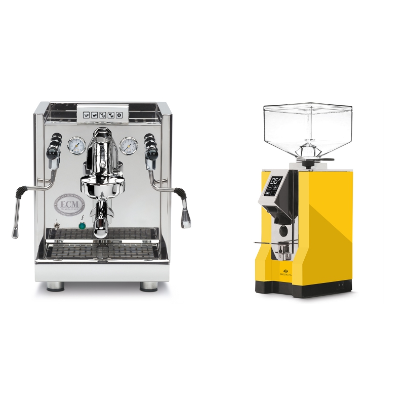 ECM Elektronika II Profi + Eureka Mignon Specialita, CR yellow ECM Elektronika II Profi + Eureka Mignon Specialita, CR yellow