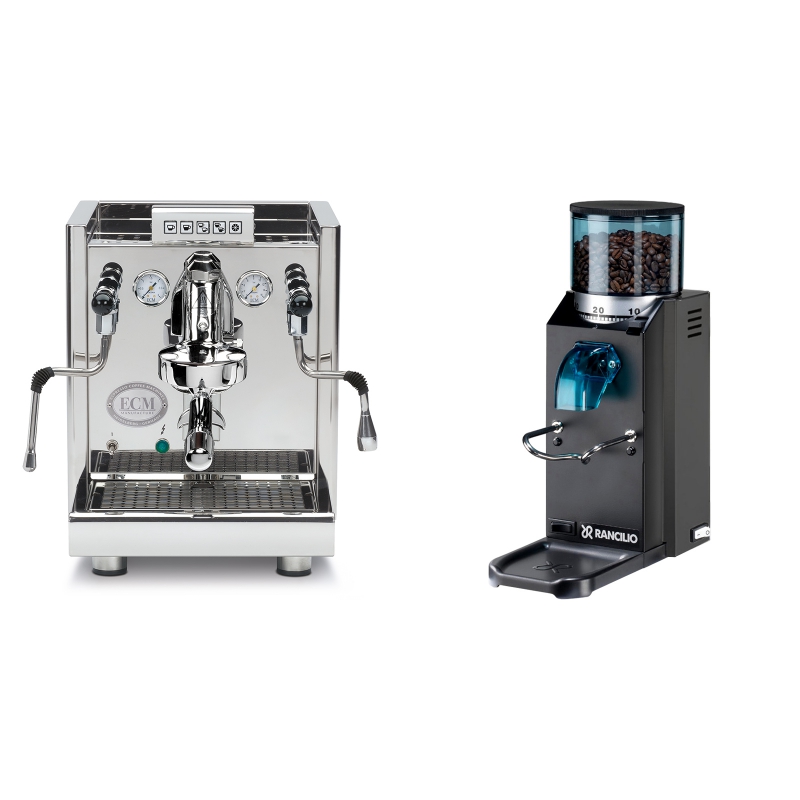 ECM Elektronika II Profi + Rancilio Rocky Doserless, černá ECM Elektronika II Profi + Rancilio Rocky Doserless, černá