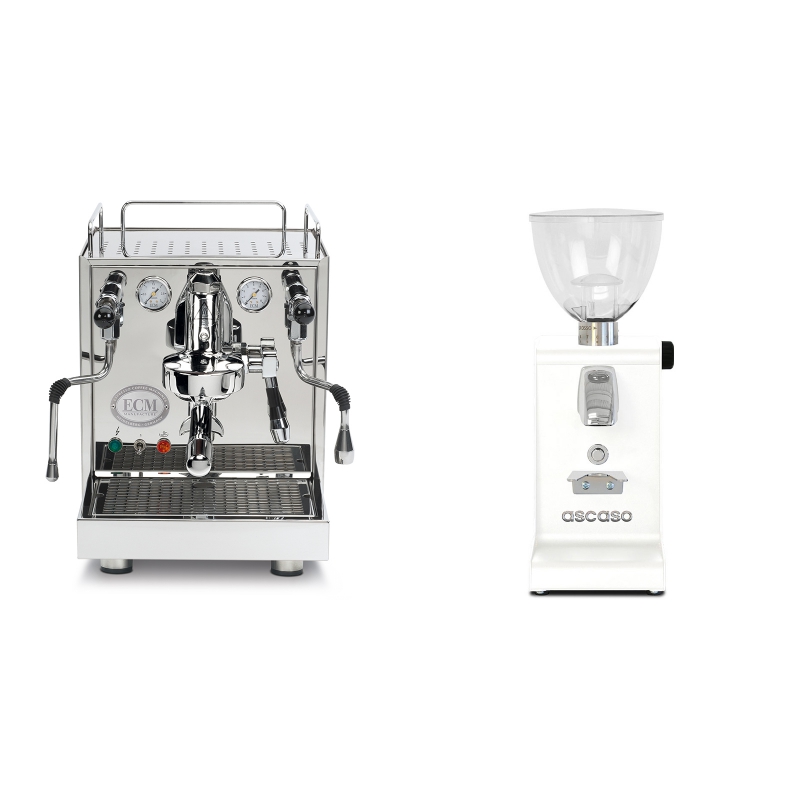 ECM Mechanika IV Profi + Ascaso i-steel, bílá ECM Mechanika IV Profi + Ascaso i-steel, bílá