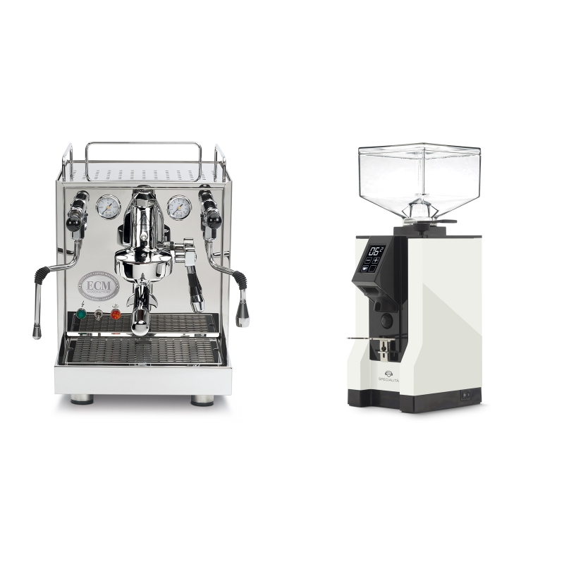 ECM Mechanika IV Profi + Eureka Mignon Specialita, BL white ECM Mechanika IV Profi + Eureka Mignon Specialita, BL white