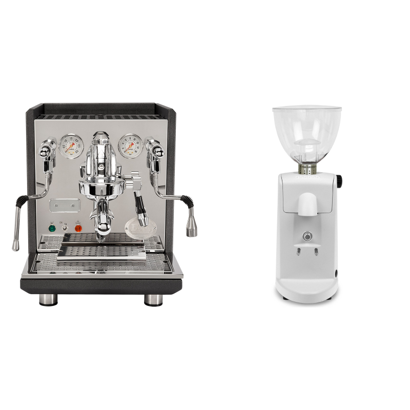 ECM Synchronika, anthracite + Ascaso i-mini i1, bílá ECM Synchronika, anthracite + Ascaso i-mini i1, bílá