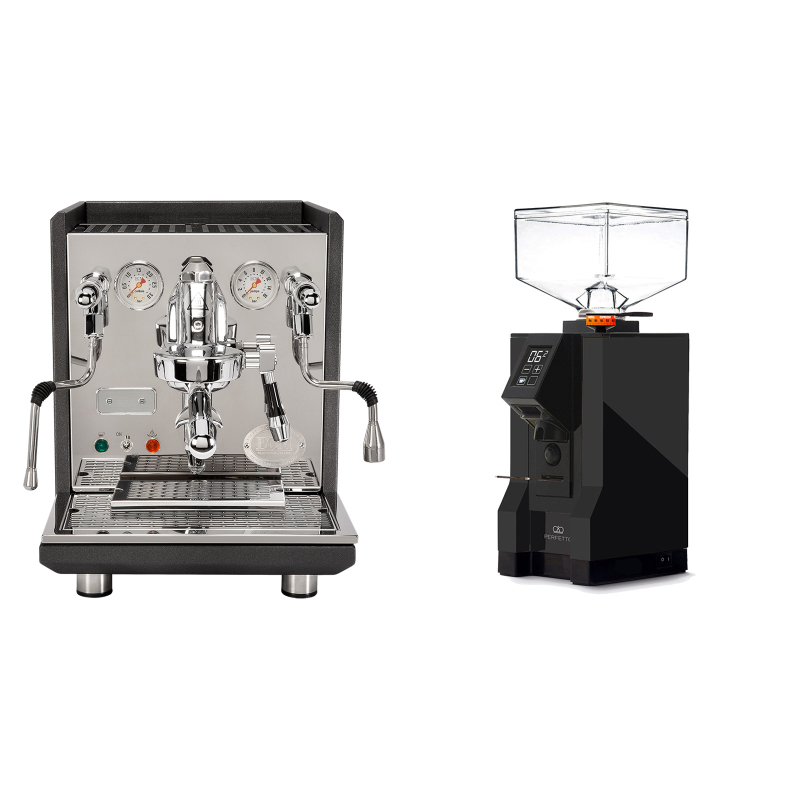 ECM Synchronika, anthracite + Eureka Mignon Perfetto, BL black ECM Synchronika, anthracite + Eureka Mignon Perfetto, BL black