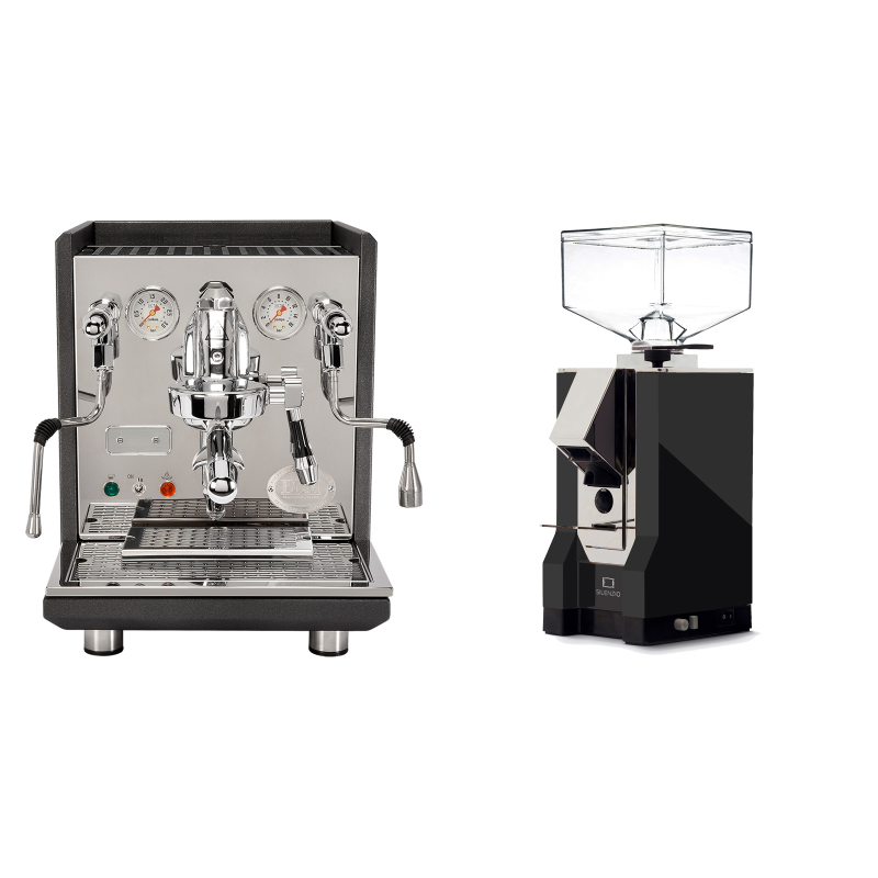 ECM Synchronika, anthracite + Eureka Mignon Silenzio, CR black ECM Synchronika, anthracite + Eureka Mignon Silenzio, CR black