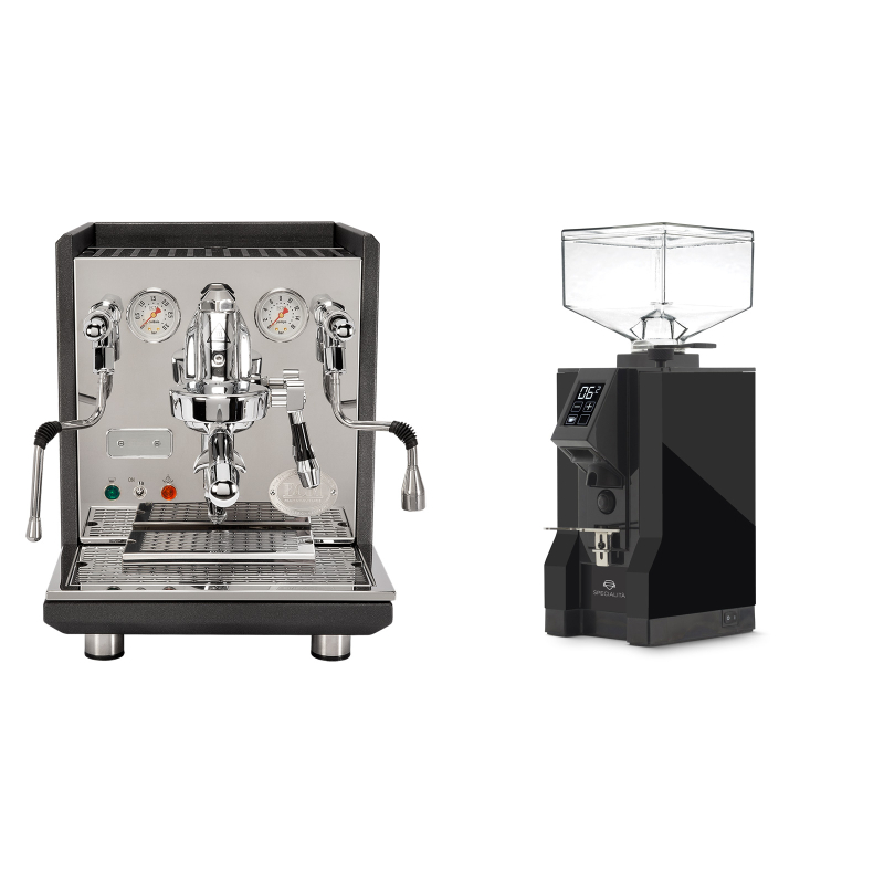 ECM Synchronika, anthracite + Eureka Mignon Specialita, BL black ECM Synchronika, anthracite + Eureka Mignon Specialita, BL black