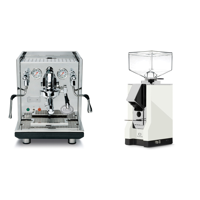 ECM Synchronika + Eureka Mignon Silenzio, CR white ECM Synchronika + Eureka Mignon Silenzio, CR white