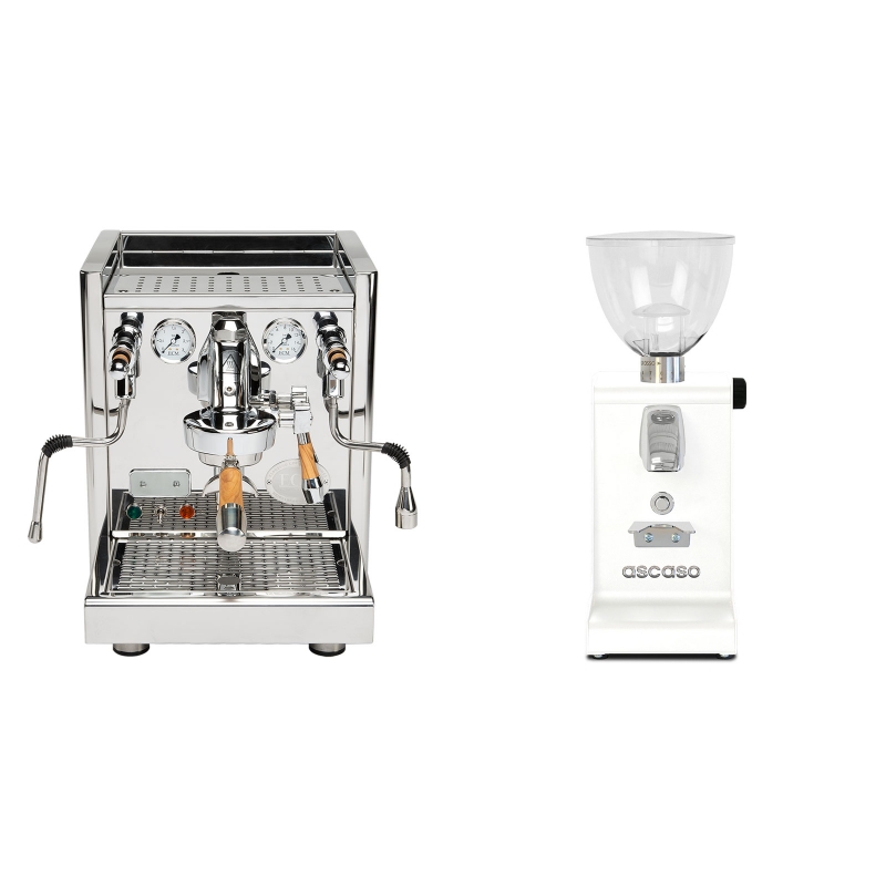 ECM Technika V Profi PID, oliva + Ascaso i-steel, bílá ECM Technika V Profi PID, oliva + Ascaso i-steel, bílá