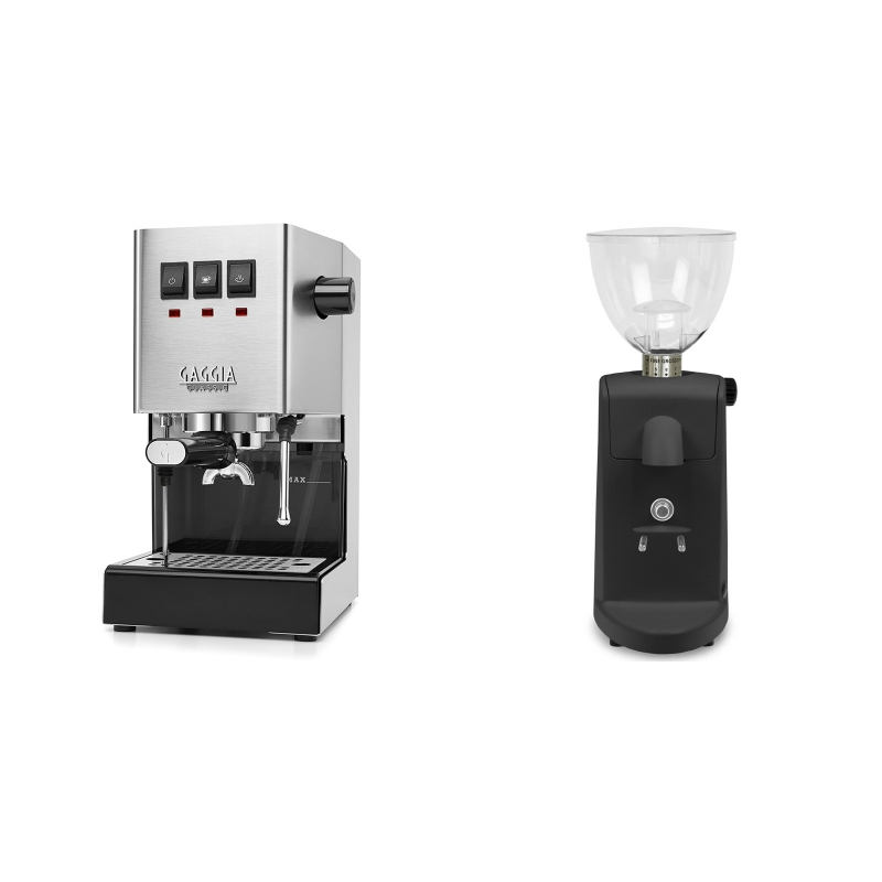 Gaggia New Classic + Ascaso i-mini i1, černá Gaggia New Classic + Ascaso i-mini i1, černá