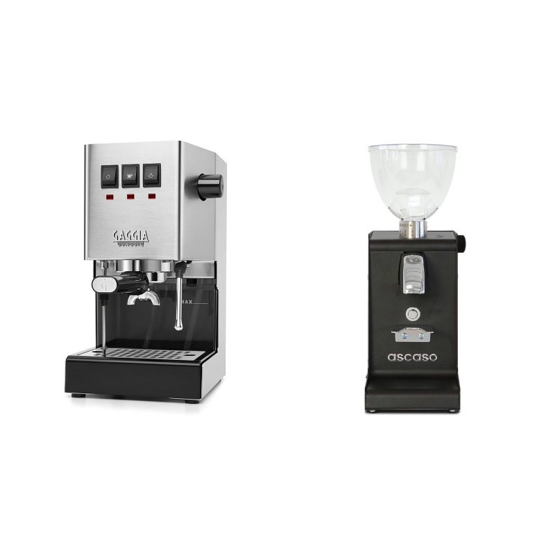 Gaggia New Classic + Ascaso i-steel, černá Gaggia New Classic + Ascaso i-steel, černá